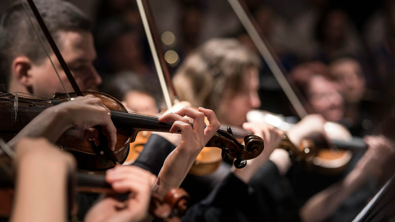 group of youth playing violin, Southbury CT